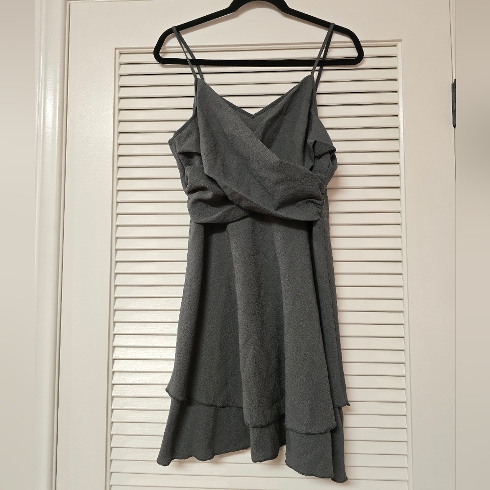 SHEIN - (NWT) Greyish Green Lightweight Sleeveless Dress With Adjustable Straps